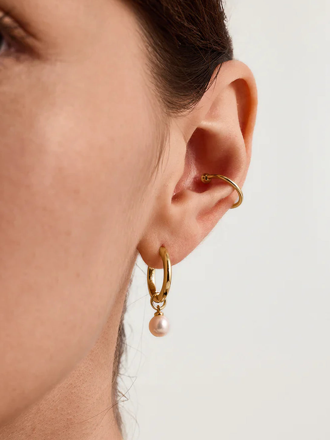 Pearl Charm Huggie Drops - Drop Earrings - OOTDY