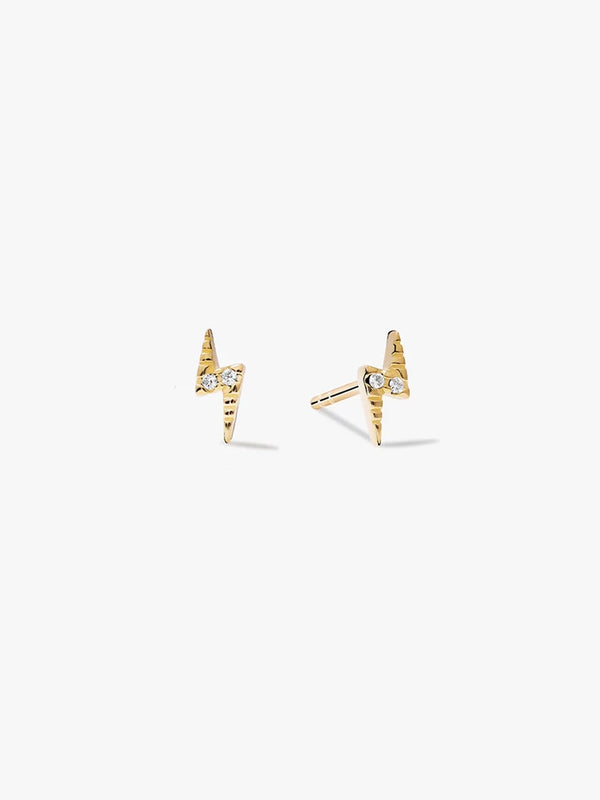 Mini Sapphire Lightning Studs - Stud Earrings - OOTDY