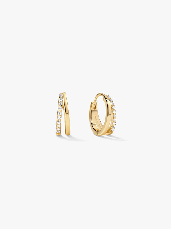 Medium Double Layered Hoops