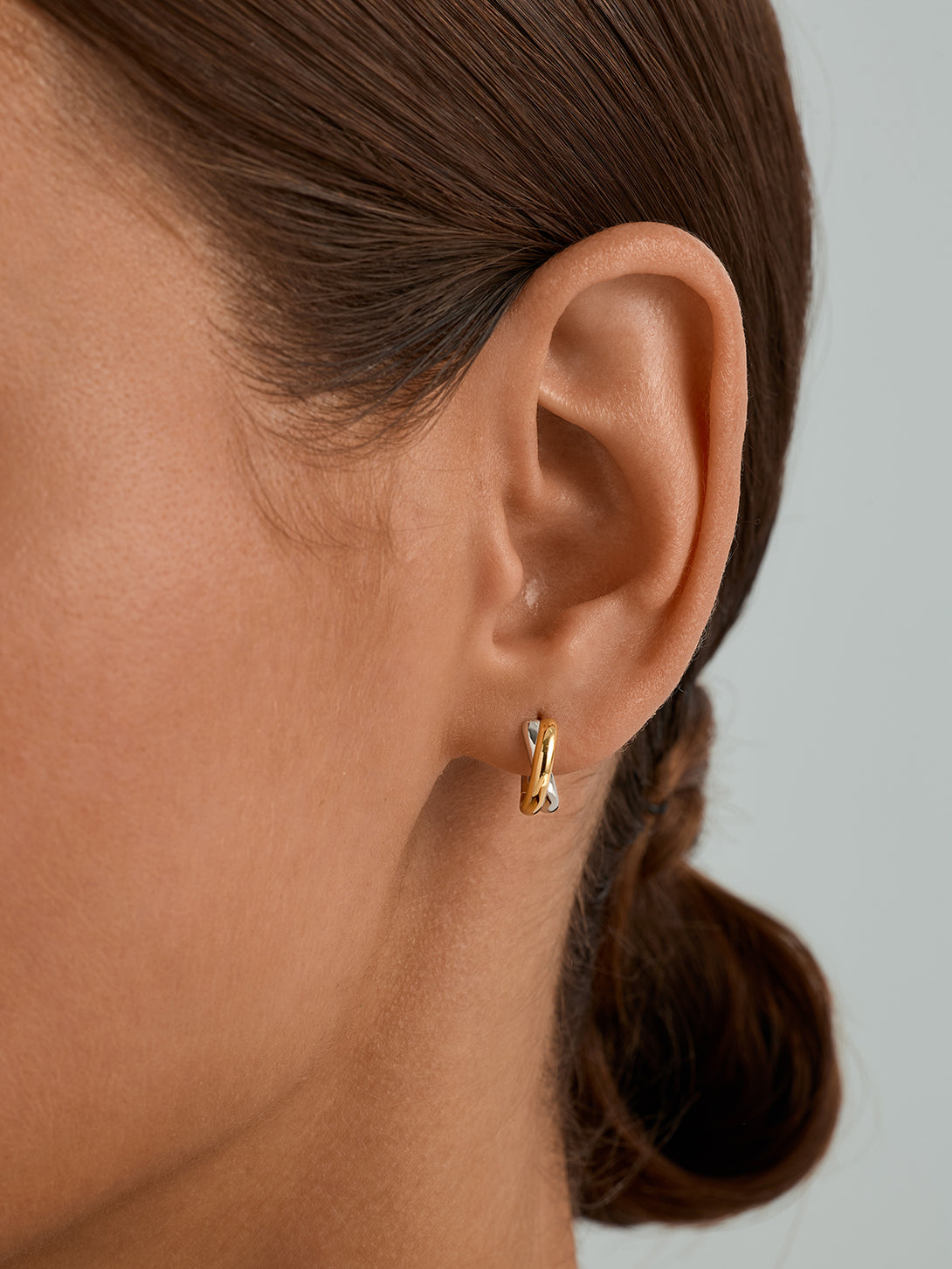 Mixed Crossover Huggies - Huggie Earrings - OOTDY