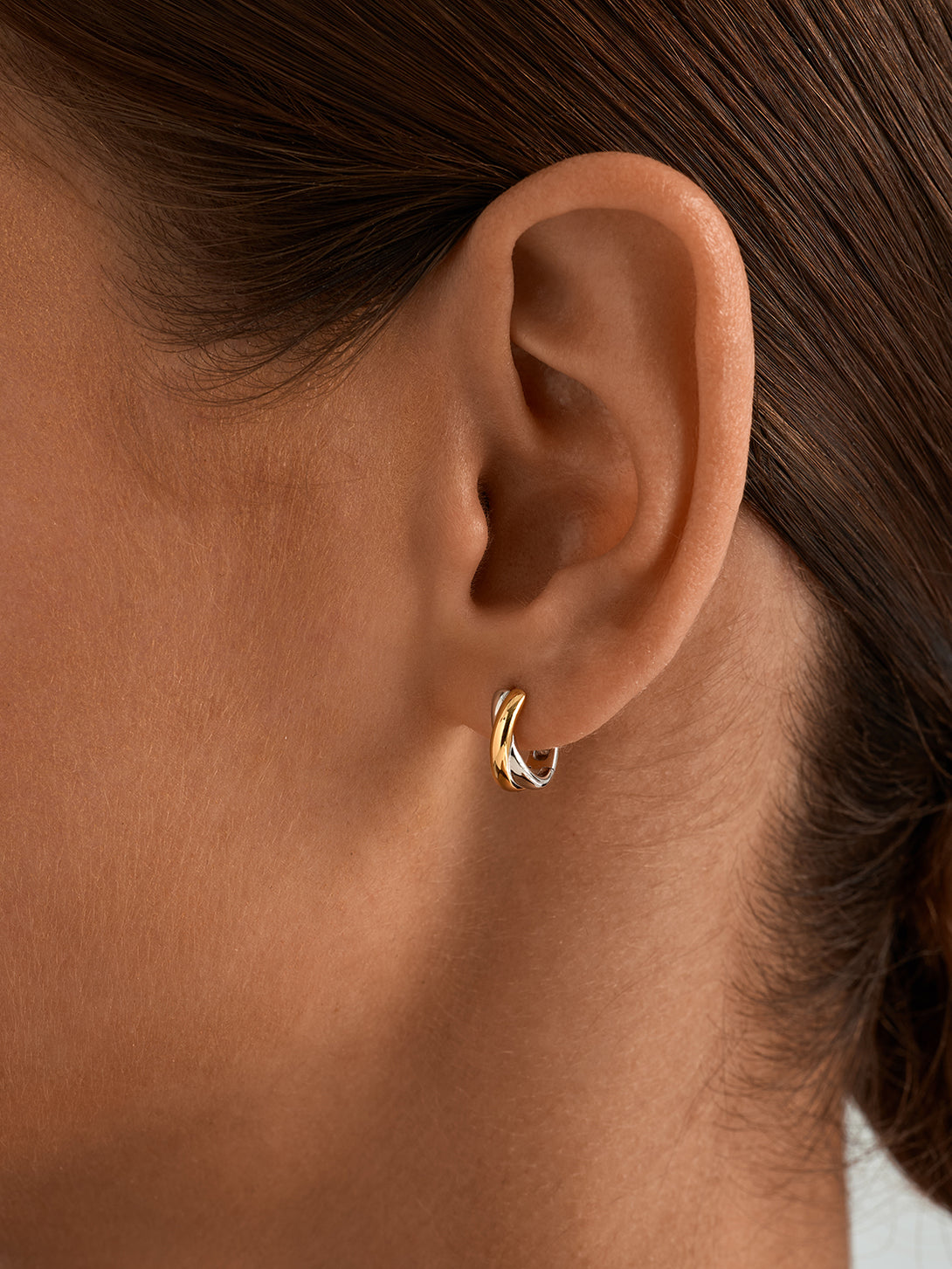 Mixed Crossover Huggies - Huggie Earrings - OOTDY