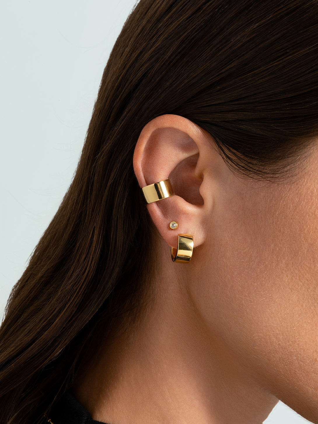 Flat Chunky Huggies - Huggie Earrings - OOTDY