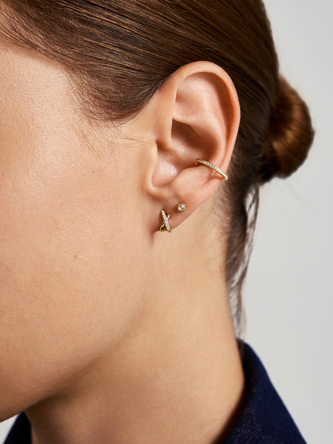 Silver Pave X Studs - Stud Earrings - OOTDY