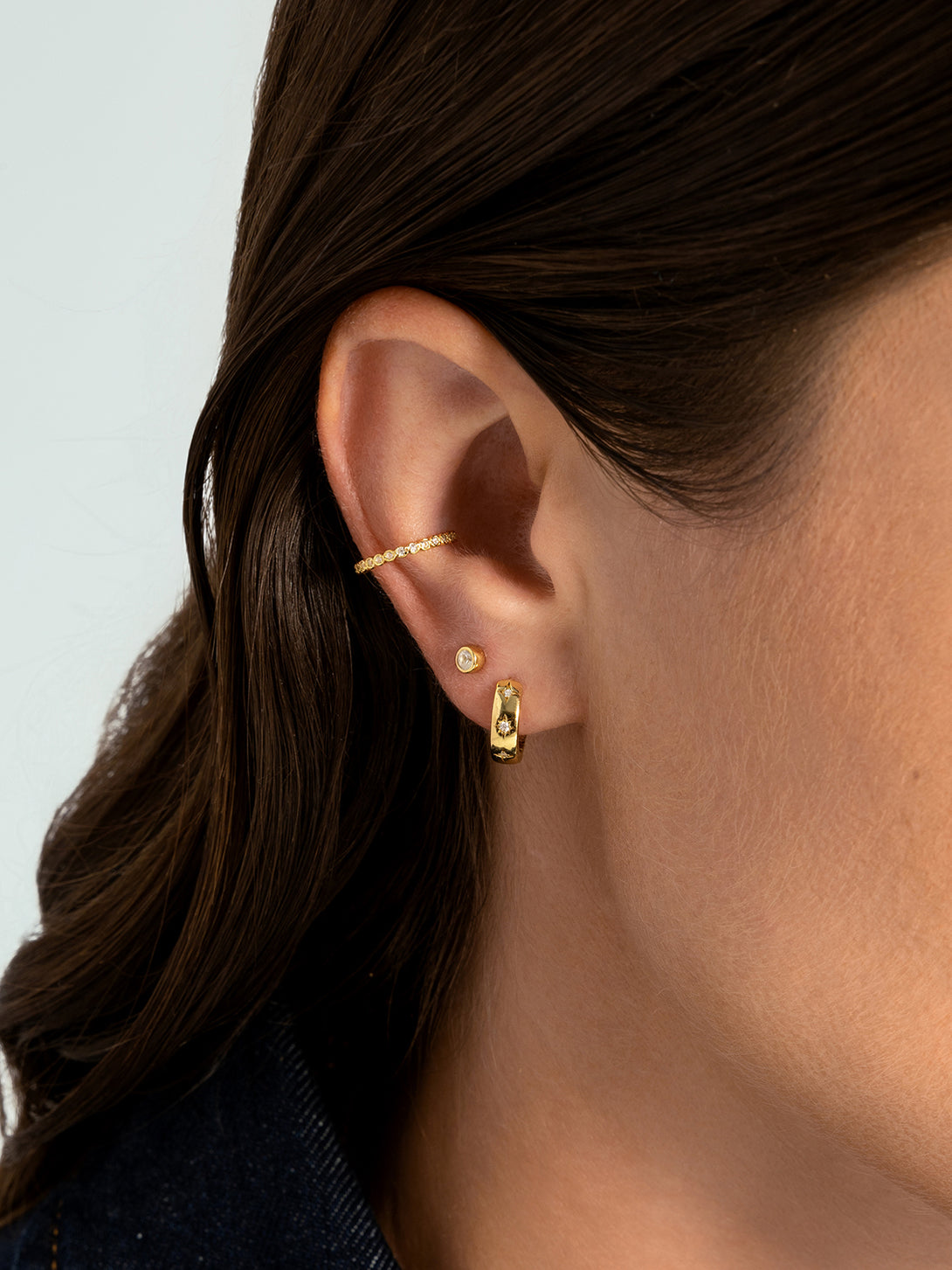 North Star Huggies - Huggie Earrings - OOTDY