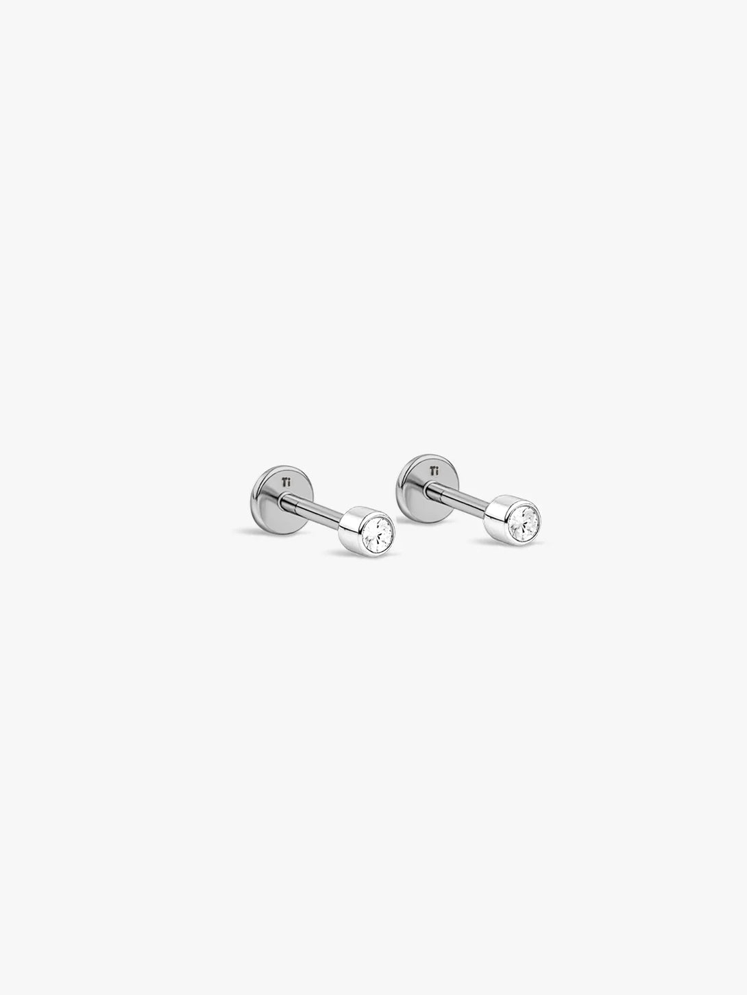 Silver Tiny Sapphire Flat Back Studs - Flat Back Studs - OOTDY