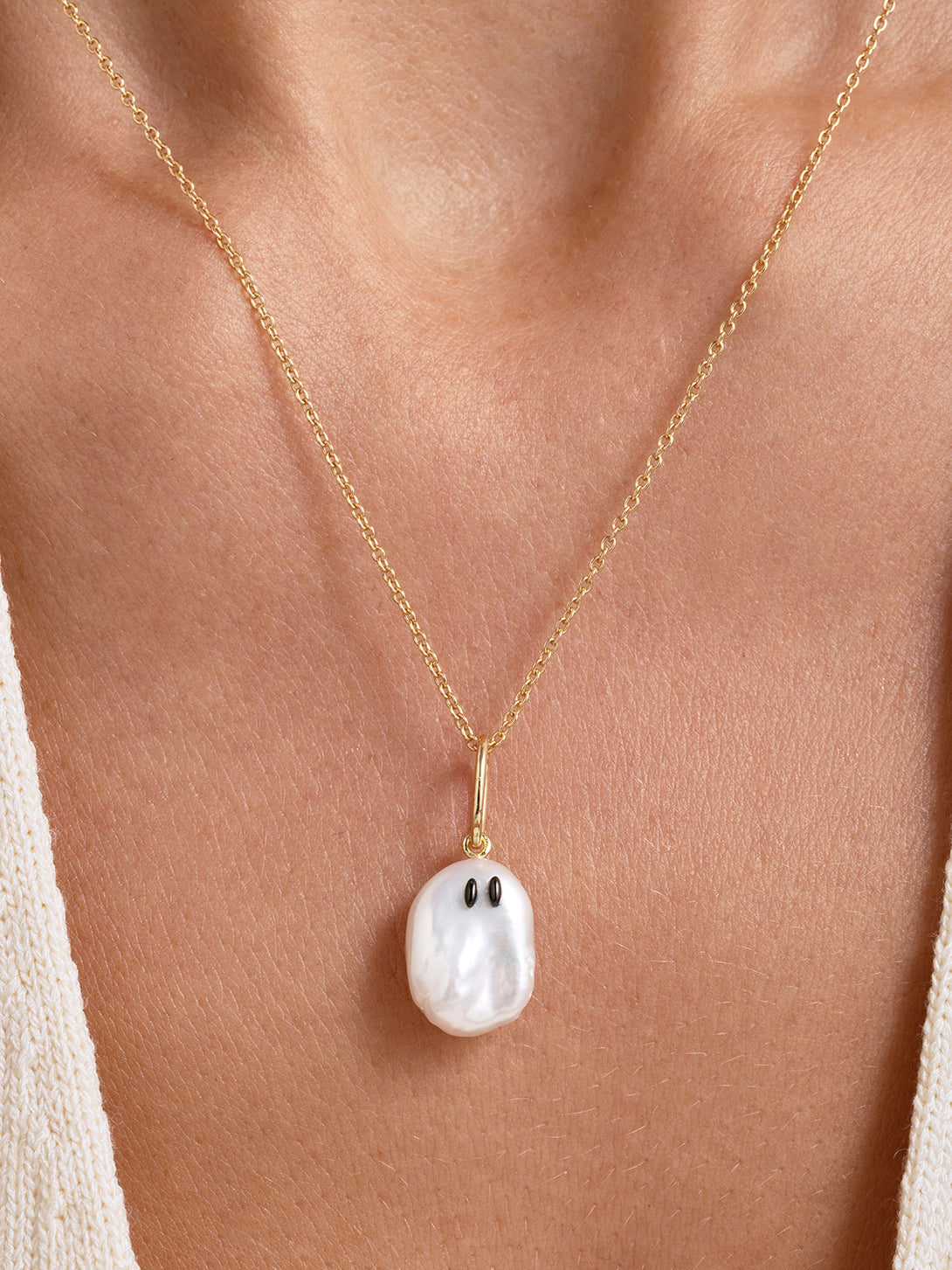 Ghostie Pearl Charm Necklace - Bundle - OOTDY