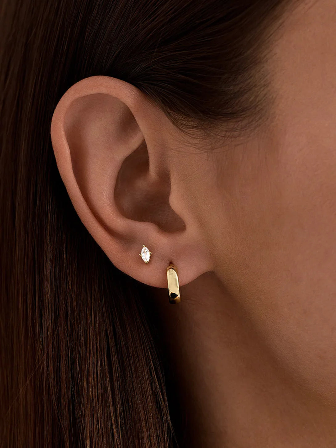 Marquise Cut Sapphire Flat Back Studs - Stud Earrings - OOTDY