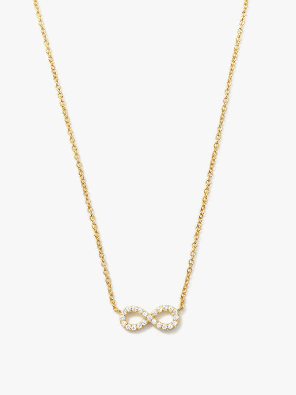 Mini Infinity Loop Crystal Pendant Necklace