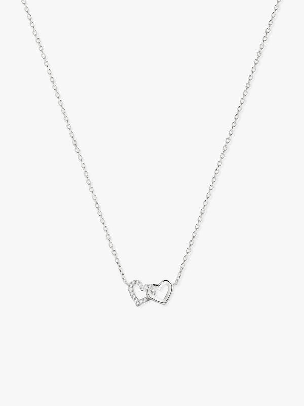 Silver Heart Linked Necklace - Pendant Necklaces - OOTDY