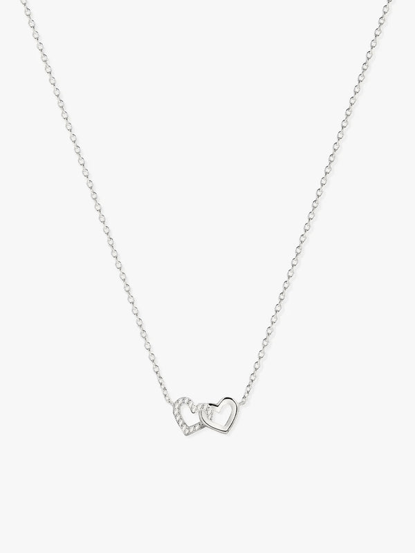 Silver Heart Linked Necklace - Pendant Necklaces - OOTDY
