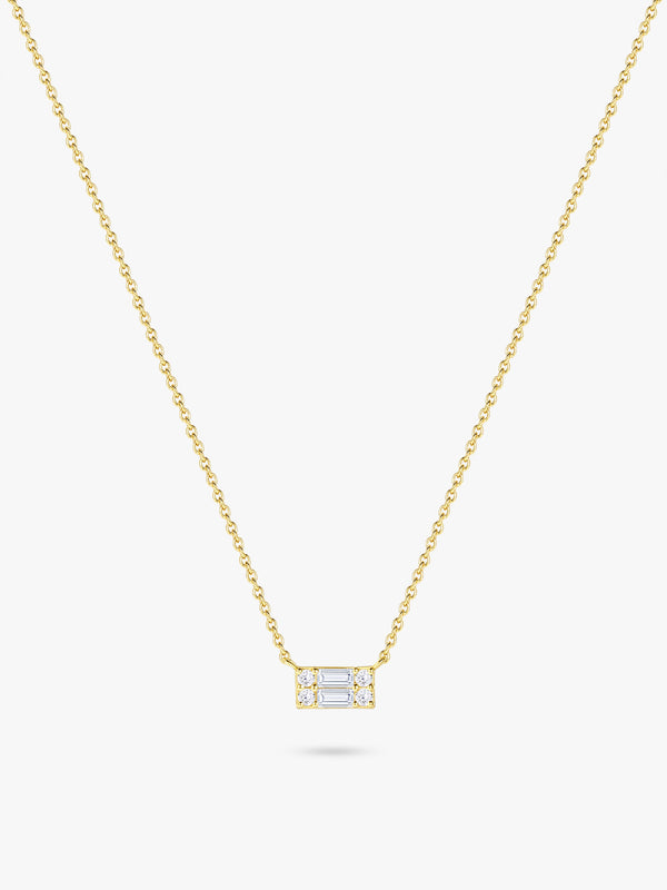 Baguette Crystal Illusion Necklace