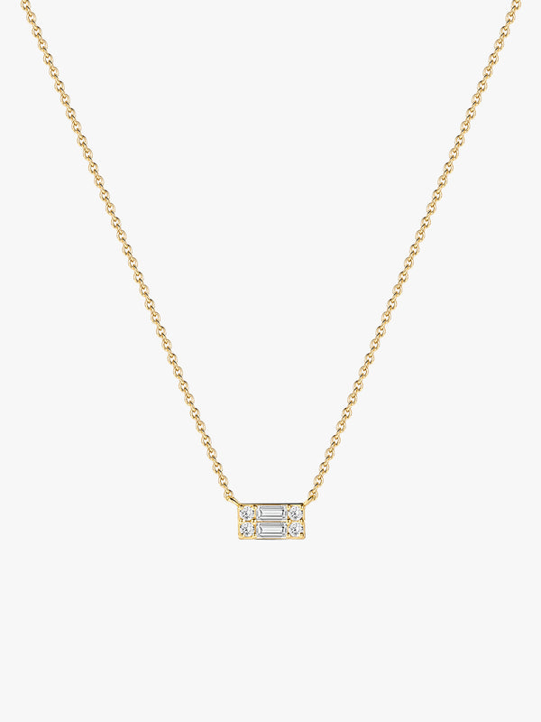 Baguette Crystal Illusion Necklace