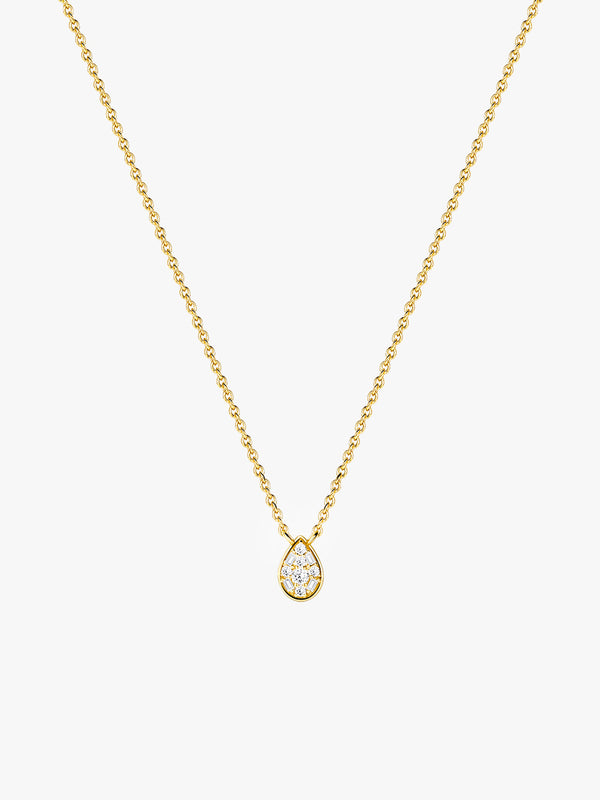 Pave Crystal Pear Necklace