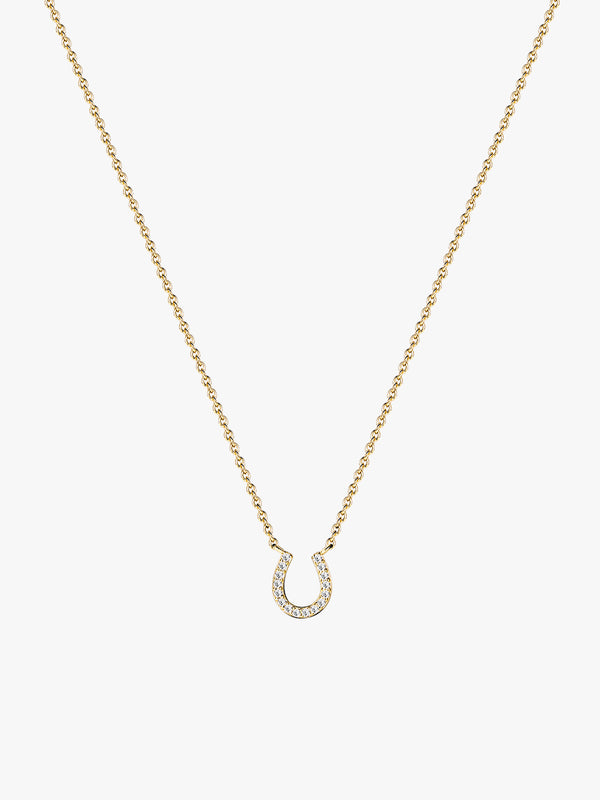 Petite Crystal Horseshoe Necklace