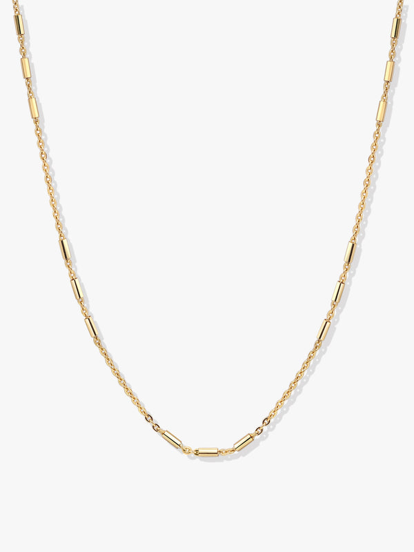 Cylinder Bead Chain Necklace