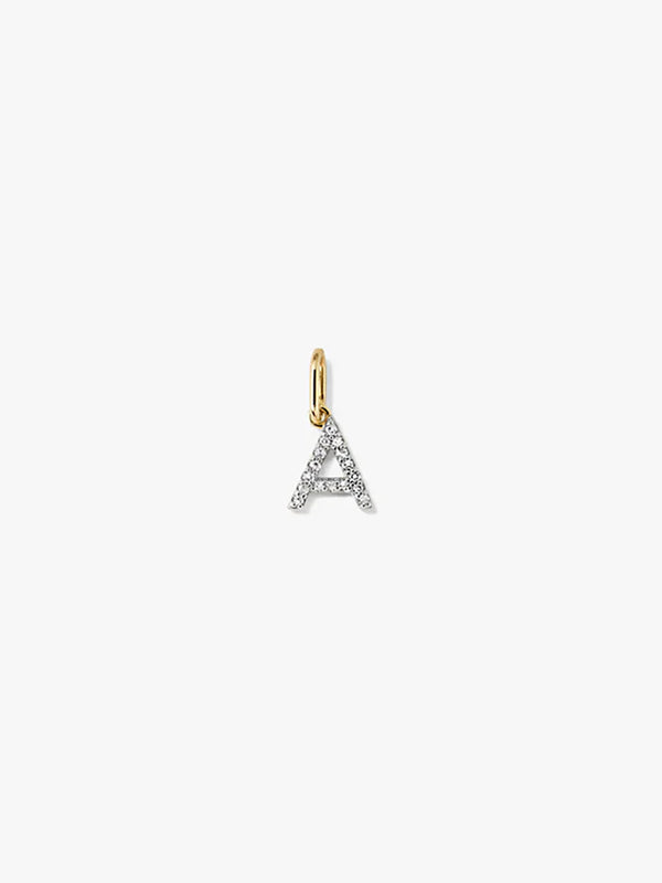 Crystal Letter Charm