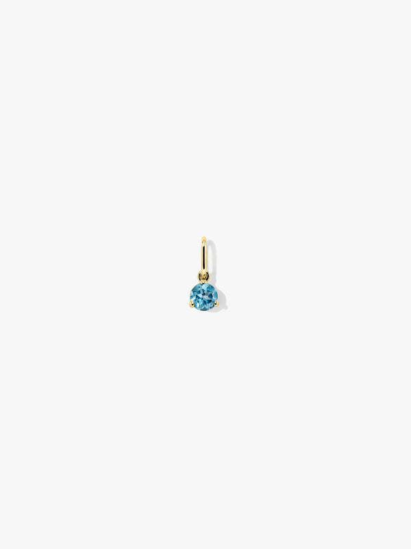 Blue Topaz Necklace Charm