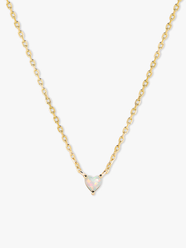 Opal Heart Necklace