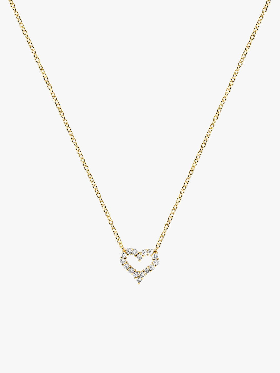 Pave Sapphire Heart Necklace - Pendant Necklaces - OOTDY