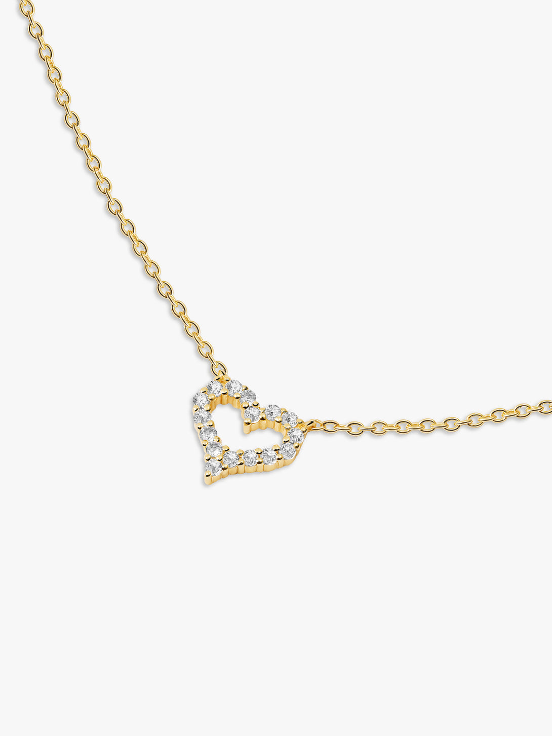 Pave Sapphire Heart Necklace - Pendant Necklaces - OOTDY