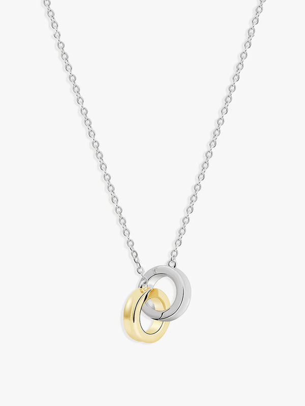 Mixed Interlocking Circle Necklace