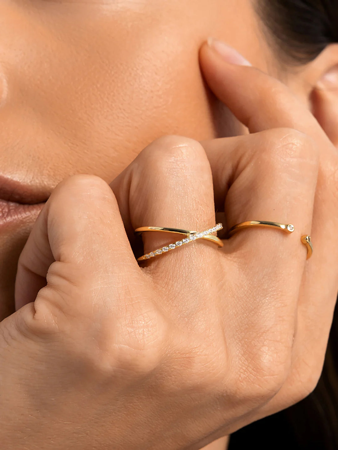 Pave Cross X Ring - X Rings - OOTDY