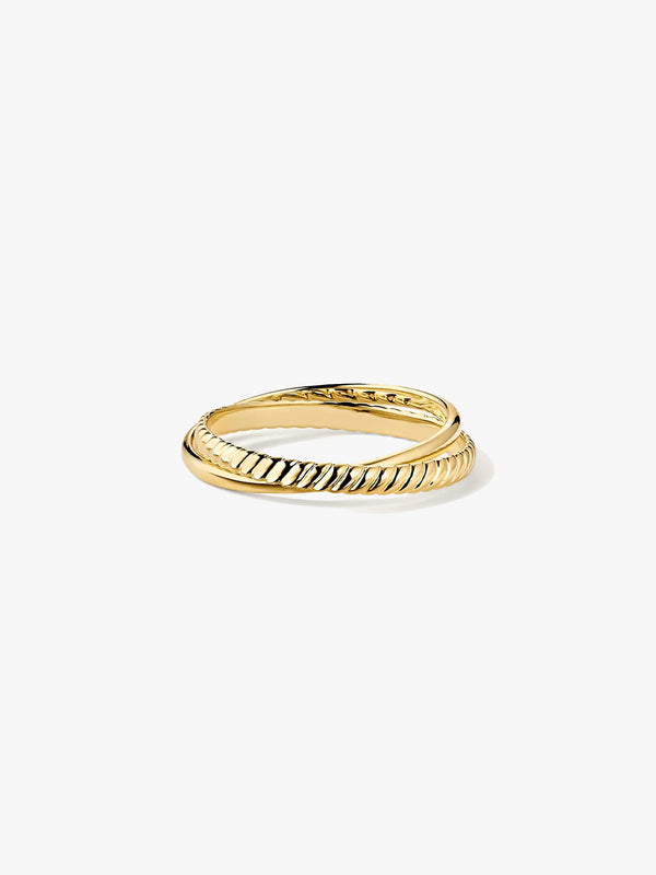 Gold Duo Crossover Ring