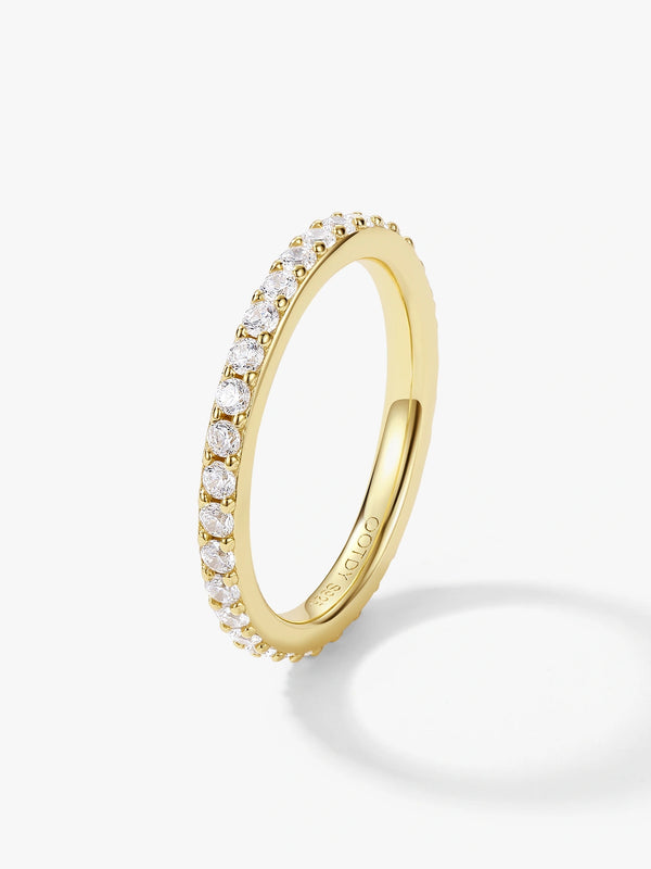 Classic Crystal Eternity Band Ring