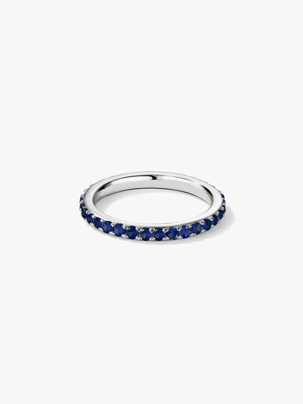 Blue Sapphire Eternity Band Ring - Eternity Rings - OOTDY