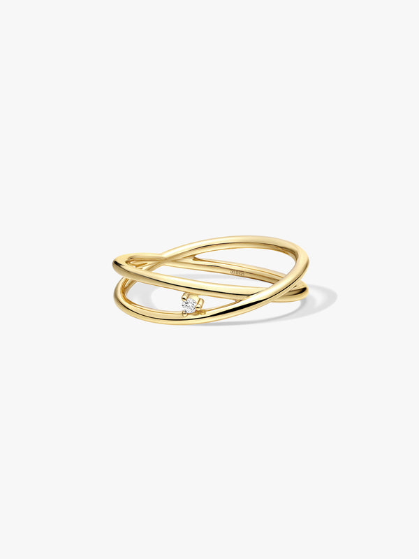 Overlapping Crystal Statement Ring - Stackable Rings - OOTDY
