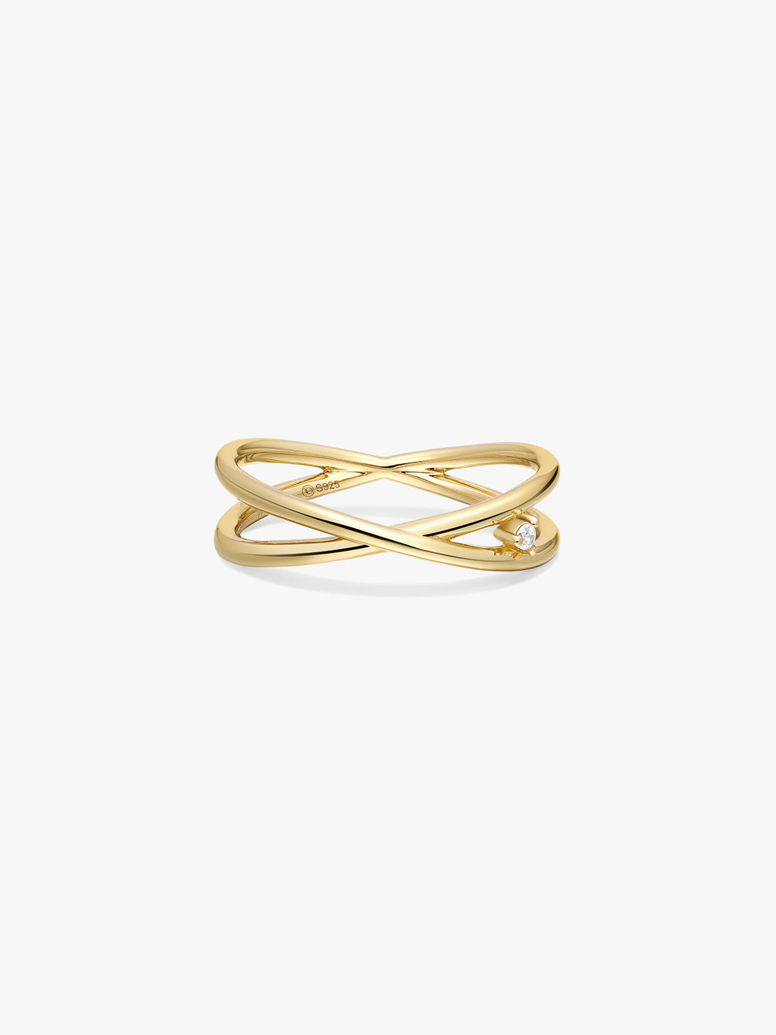 Overlapping Crystal Statement Ring - Stackable Rings - OOTDY