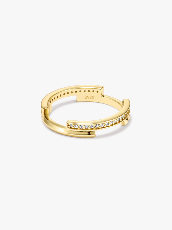 Pave Double Layer Ring