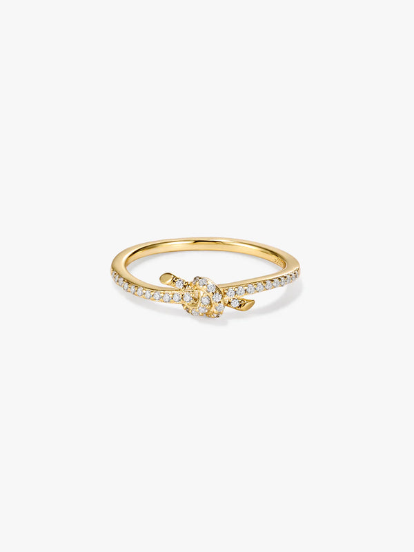Knot Half Pave Ring - Statement Rings - OOTDY