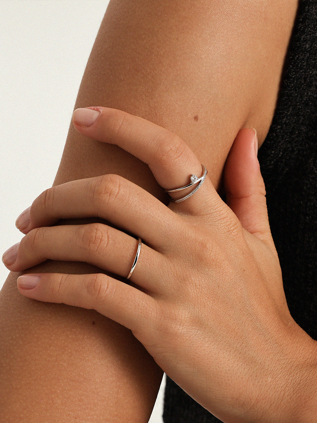 Silver Thin Stacker Ring - Delicate Rings - OOTDY