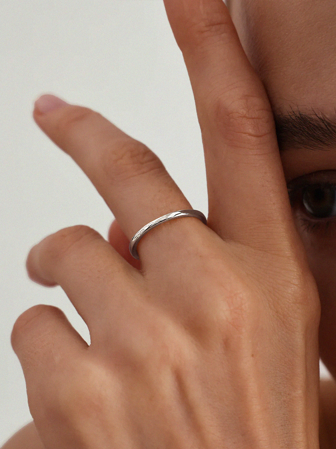 Silver Thin Stacker Ring - Delicate Rings - OOTDY