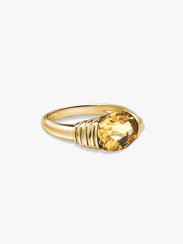 Citrine Statement Ring