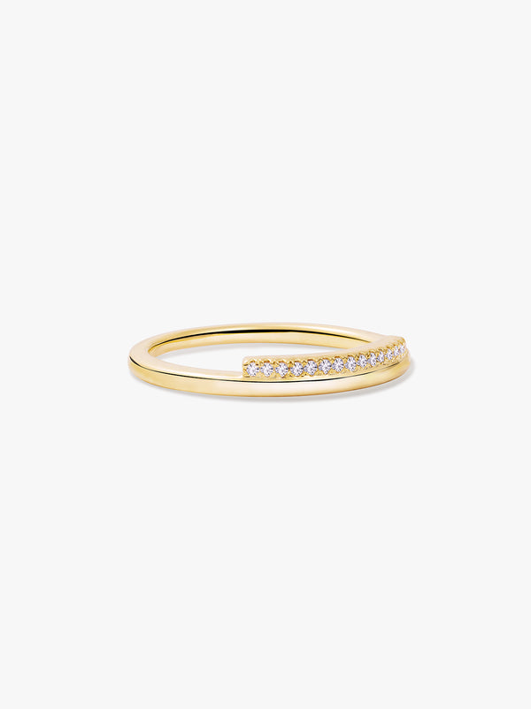 Pave Bar Stacker Ring - Delicate Rings - OOTDY