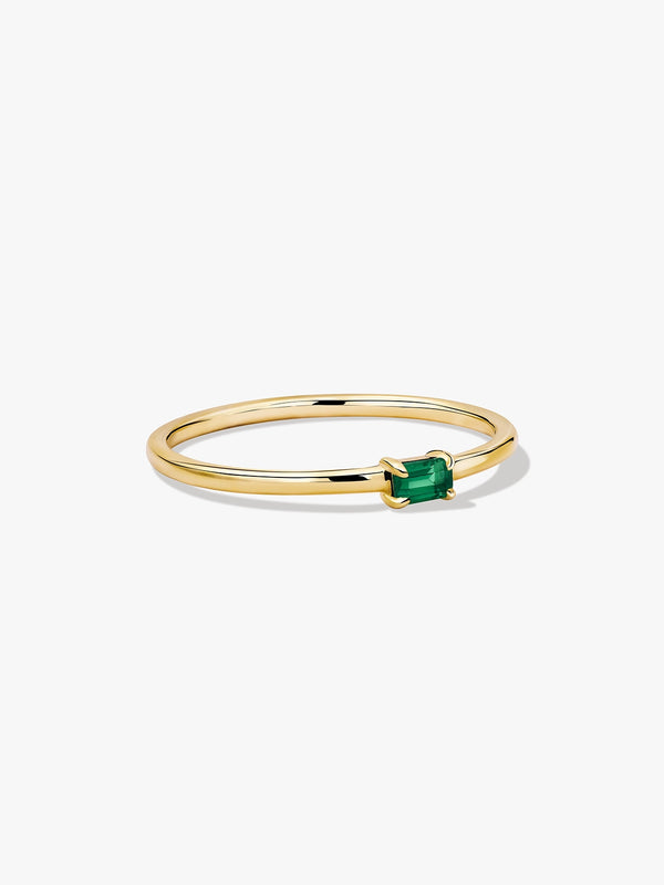 Baguette Emerald Ring