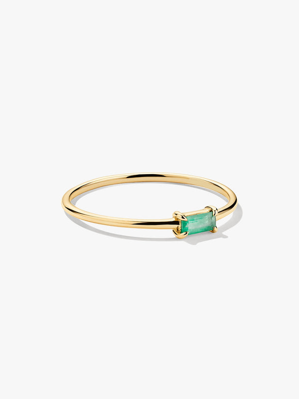 Baguette Emerald Ring