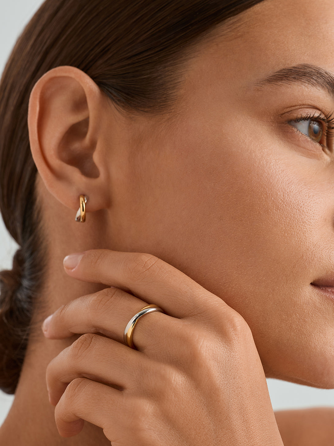 Mixed Crossover Huggies - Huggie Earrings - OOTDY