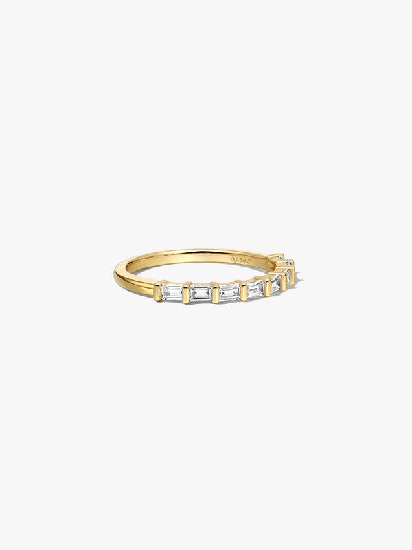 Baguette Sapphire Half Eternity Ring