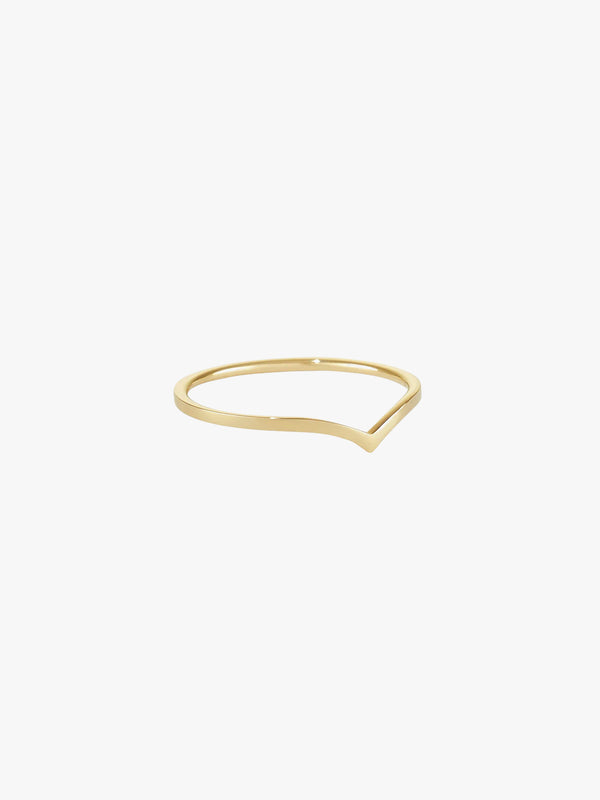 V Curve Band Ring