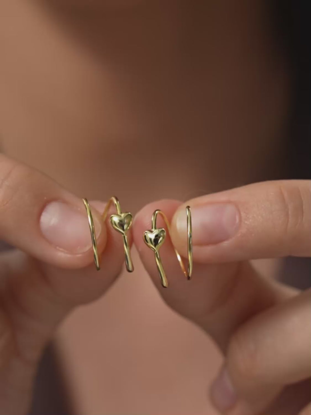 Heart Double Hoops - Hoop Earrings - OOTDY