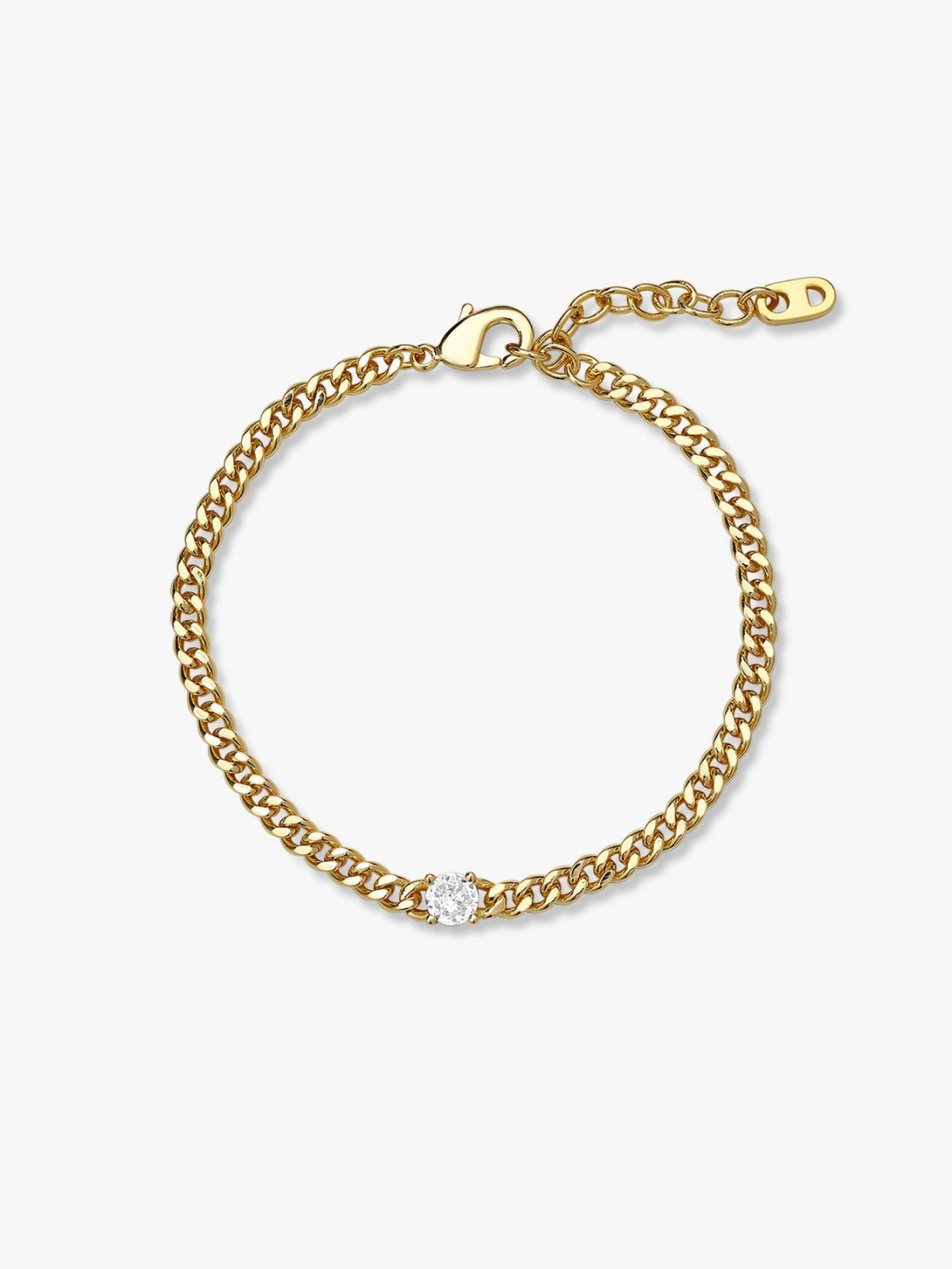 Delicate Thick Bracelet With Cubic Zirconia - OOTDY