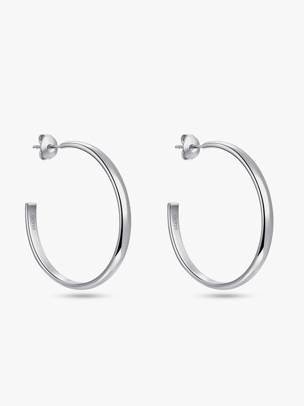 Tube Round Hoops - Hoop Earrings - OOTDY