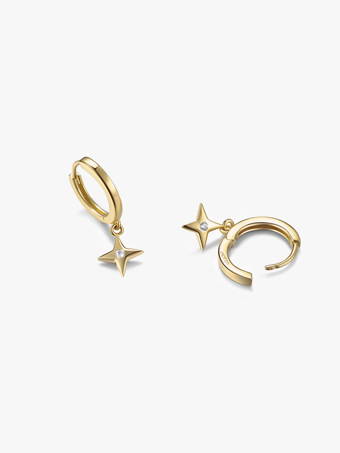 Cross Star Delicate Huggie Earrings - OOTDY