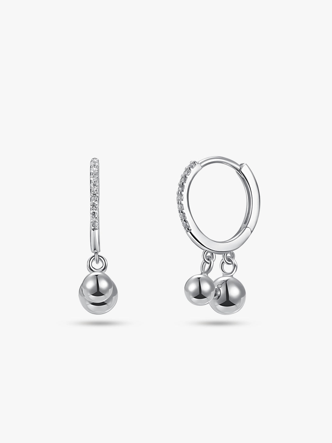 Mini Round Delicate Sphere Huggie  Earrings - OOTDY