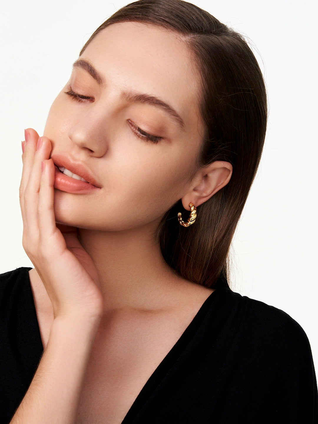 Twisted Dome Classical Hoop Earrings - OOTDY