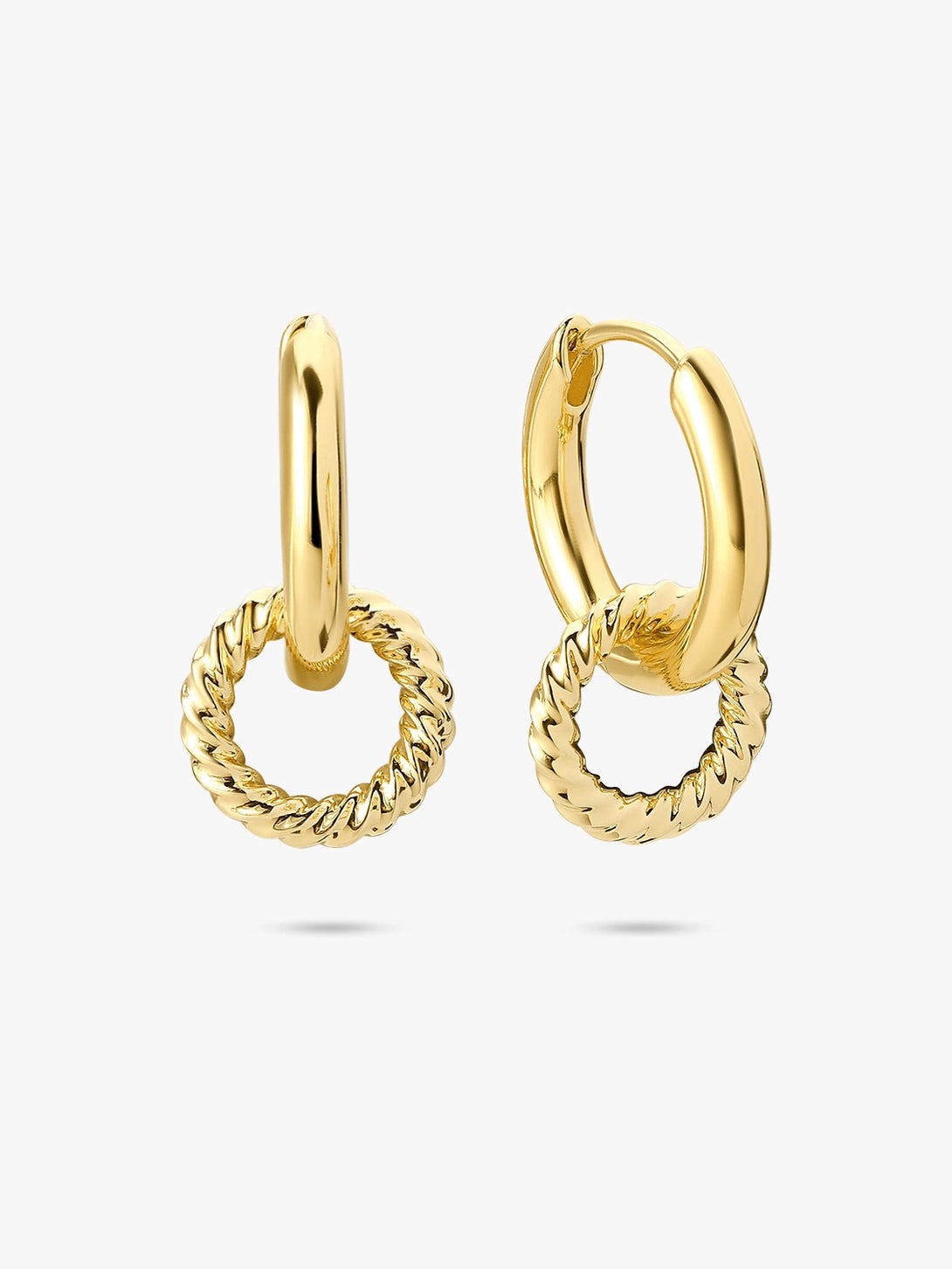 Classical Double Round Huggie Earrings - OOTDY
