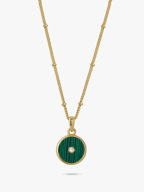Classical Round Malachite Pendant Necklace - OOTDY